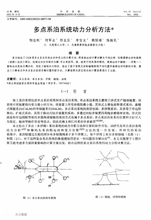 多点系泊系统动力分析方法