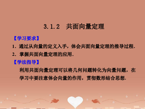 【步步高】高中数学 第三章 3.1.2共面向量定理配套课件 苏教版选修2-1