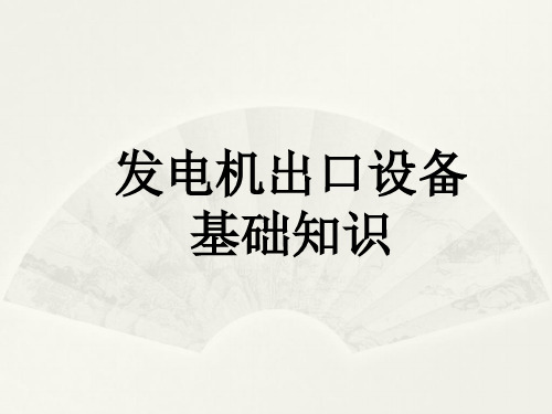 抽水蓄能发电机出口设备基础知识(PPT75页)