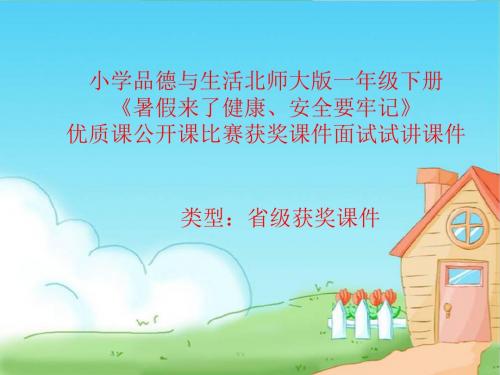 小学品德与生活北师大版一年级下册《暑假来了健康安全要牢记》优质课公开课比赛获奖课件面试试讲课件 N012