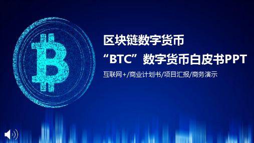 BTC区块链数字货币白皮书幻灯片PPT模板