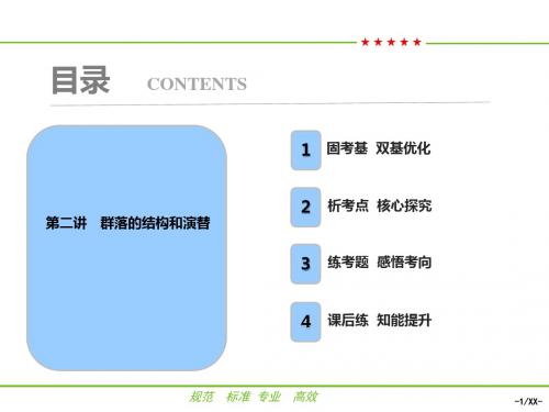 版高考生物一轮复习九单元二讲群落的结构和演替【KSU高考】PPT课件