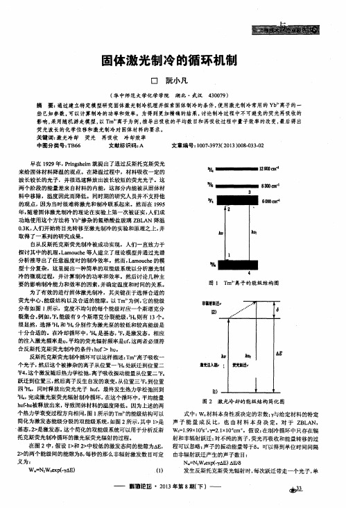 固体激光制冷的循环机制