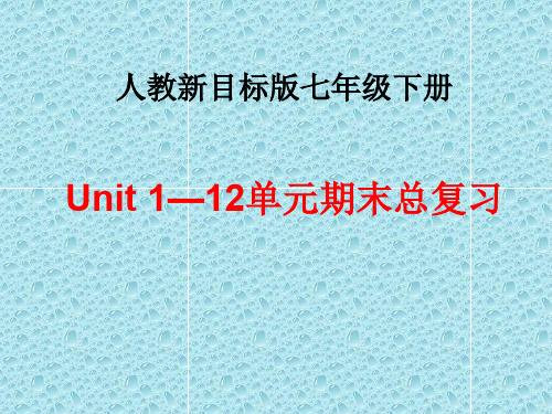 人教版新目标七年级英语下册总复习课件