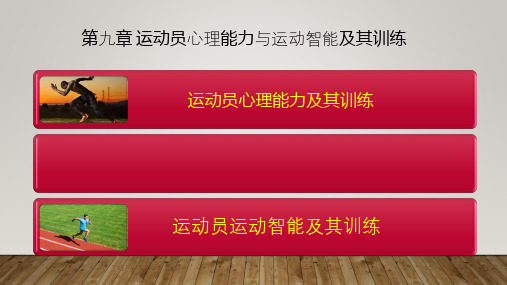 第九章 运动员心理能力与运动智能及其训练