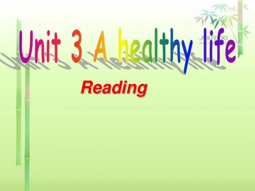 选修六unit3A Healthy Life说课