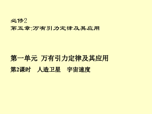 2013高考一轮复习优秀课件：第五章万有引力定律及其应用第一单元 第2课时