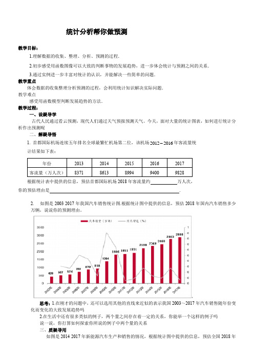 江苏科学技术出版社初中数学九年级下册   统计分析帮你做预测【全国一等奖】