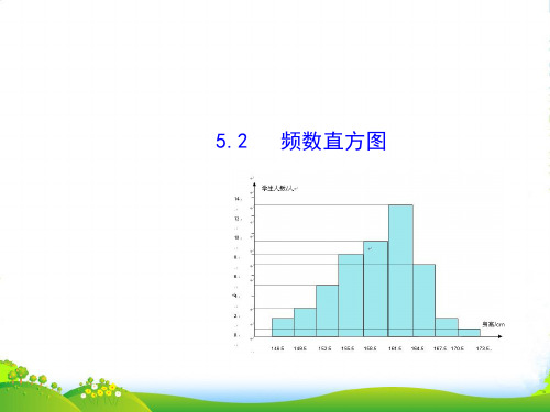 八年级数学下册第5章数据的频数分布5.2频数直方图教学课件新版湘教版