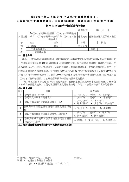 湖北天一化工有限公司30万吨年硫磺制酸项目、