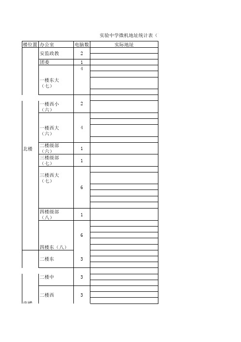 IP地址统计表