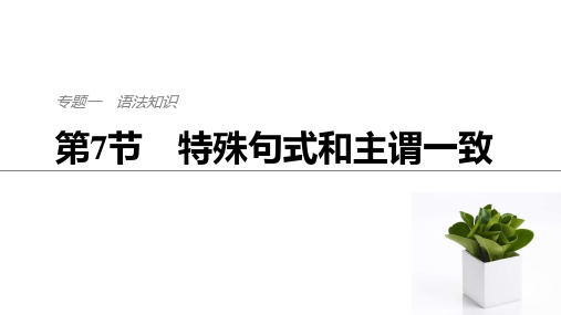 2019年高考英语江苏专用考前90天二轮复习实用ppt课件：专题一语法知识第7节