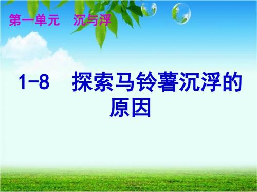 8探索马铃薯沉浮的原因