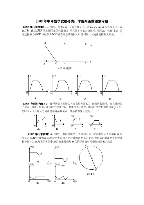 09年中考真题之非规则函数图象问题