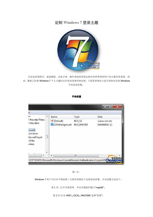 定制Windows 7登录主题