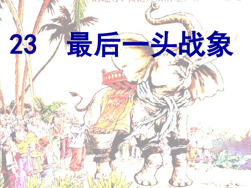 小学六年级语文上册最后一头战象公开课优质课教学课件精品