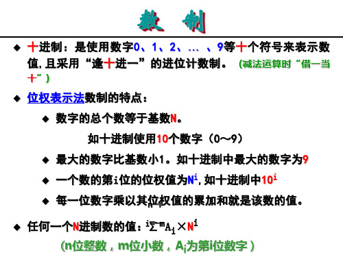 各种进制关系