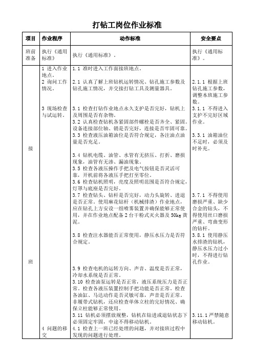 5、打钻工岗标及考试题库