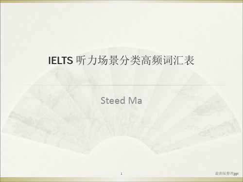 IELTS_听力场景分类高频词汇表ppt课件