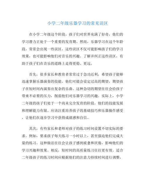 小学二年级乐器学习的常见误区