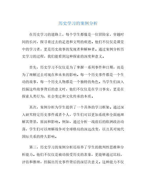 历史学习的案例分析