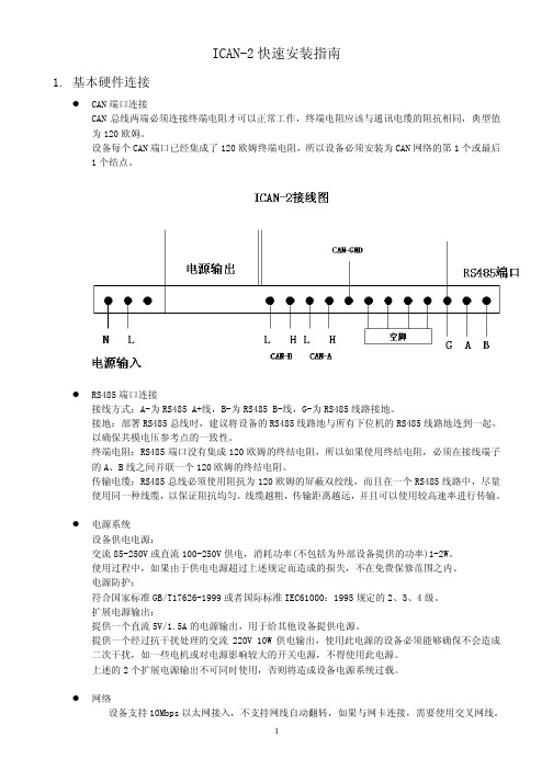 ICAN-2快速安装指南