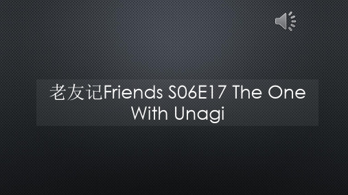 老友记Friends S06E17 The One With Unagi【声音字幕同步PPT】