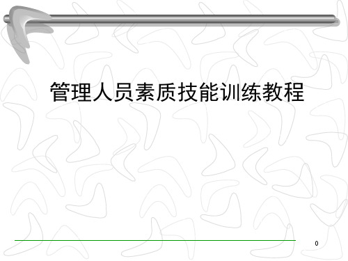 管理技能训练课程一