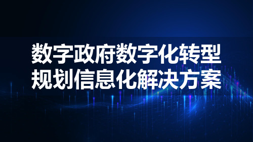 数字政府数字化转型规划信息化解决方案 相关两份资料