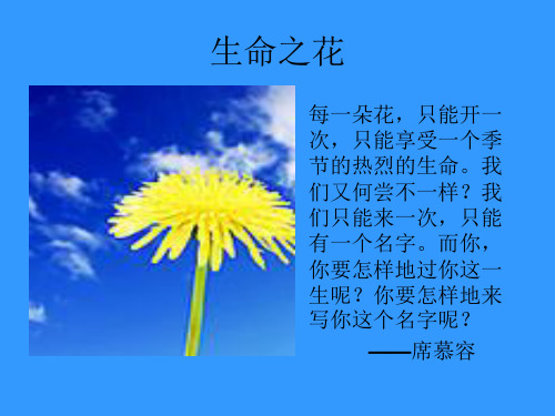 北师大版 必修三 《热爱生命》