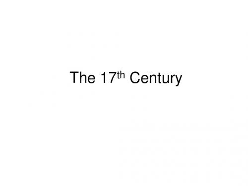 The 17th Century