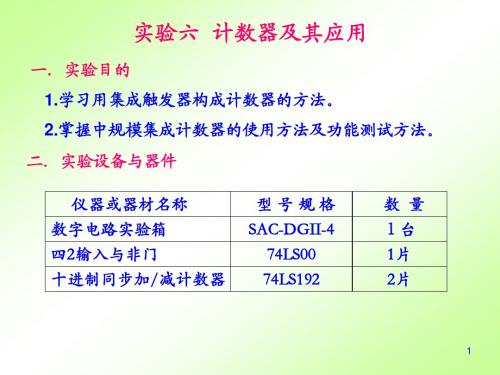 实验6 计数器及其应用