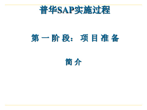 2020年SAP实施过程第 一 阶段 项目准备ppt2参照模板