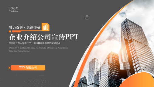 企业介绍公司宣传PPT