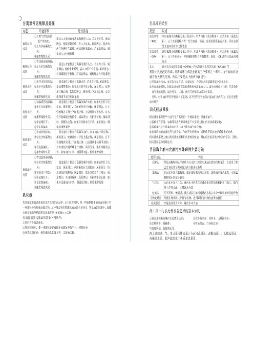 分离器常见故障处理