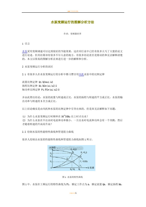 水泵变频运行分析