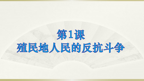 人教部编版九年级下册历史第1课殖民地人民的反抗斗争课件(共18张PPT)