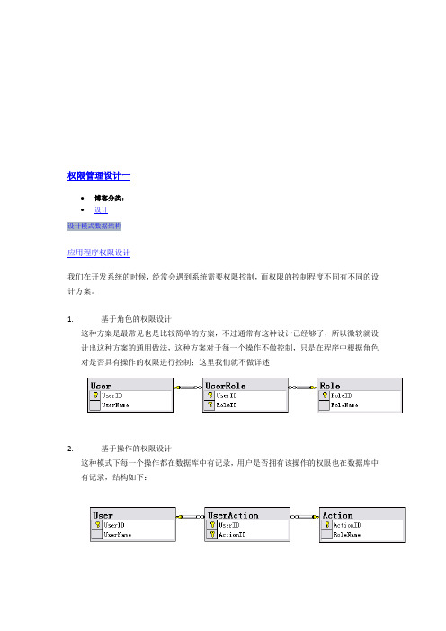 权限设计方案