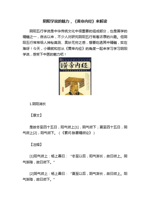 阴阳学说的魅力，《黄帝内经》来解读