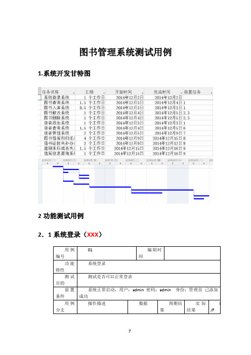 图书管理系统测试用例