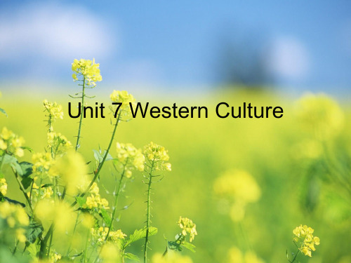 英语拓展模块unit 7《western culture》ppt课件(3)