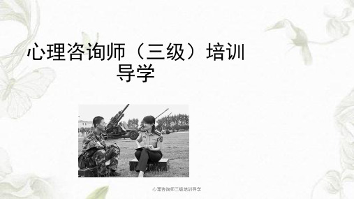 心理咨询师三级培训导学课件