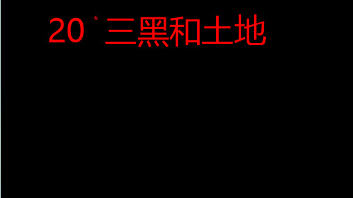 三黑和土地课件