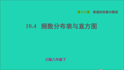 2022春八年级数学下册第18章频数分布表与直方图习题课件新版冀教版ppt