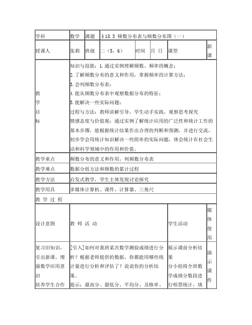 频数分布表与频数分布图(一)