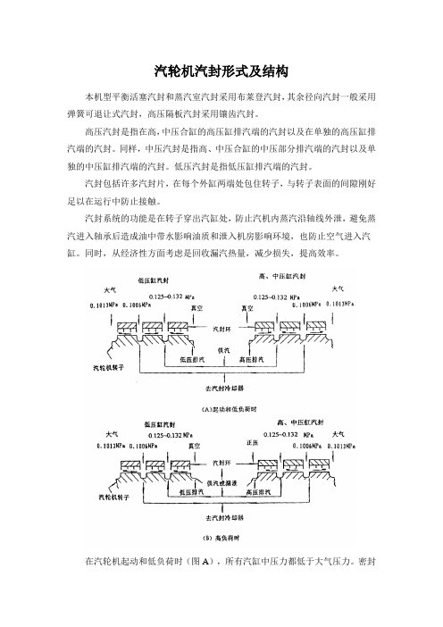 汽轮机汽封形式及结构