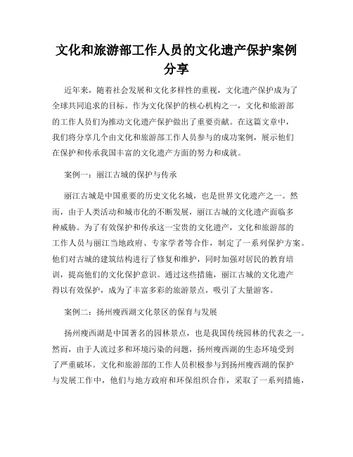 文化和旅游部工作人员的文化遗产保护案例分享