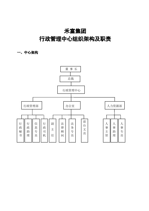 行政管理中心职责