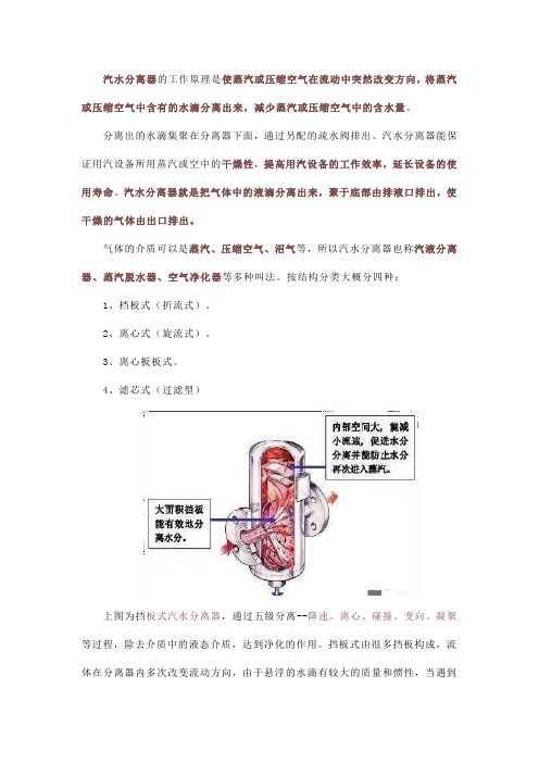 汽水分离器的工作原理和结构