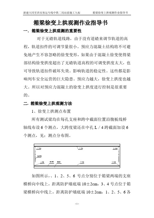 箱梁徐变上拱观测作业